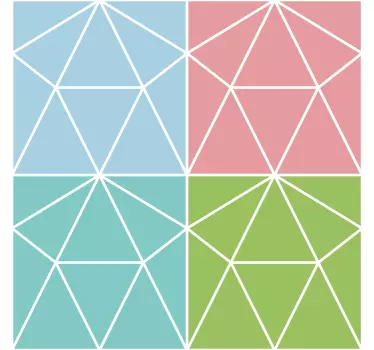 nálepky na nábytok farebný geometrický vzor - Tenstickers