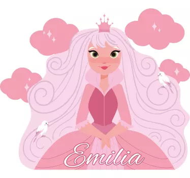 Nálepka pre deti prispôsobenie postavy princeznej - Tenstickers
