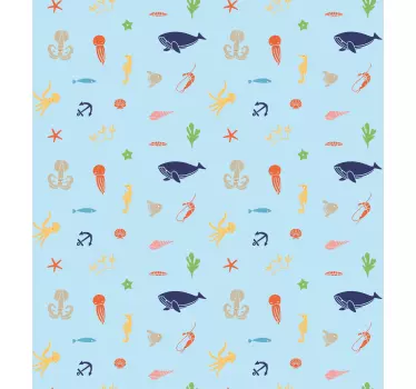 Nálepky na nábytok vzor oceánskeho života - Tenstickers