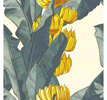 Nálepky na nábytok ilustrácia banánovej rastliny - Tenstickers