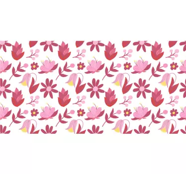 Nálepky na nábytok ružový kvetinový vzor - Tenstickers