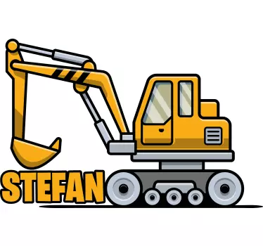 Nálepka pre deti s bagrom - Tenstickers