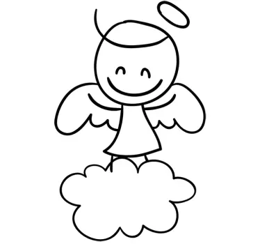 Nálepka s malým anjelským obrysom pre deti - Tenstickers
