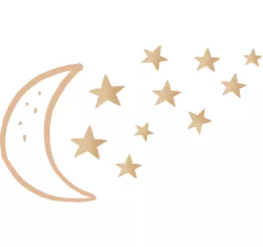 Nálepka pre deti nebeské telesá a nočná obloha - Tenstickers