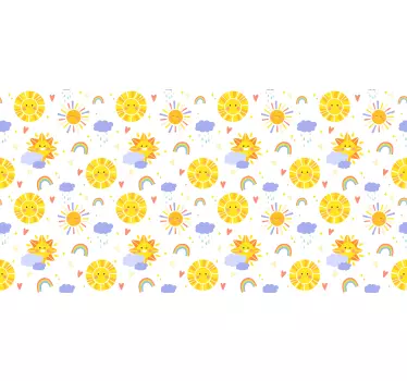 Nálepky na nábytok slnečné hravé vzory - Tenstickers