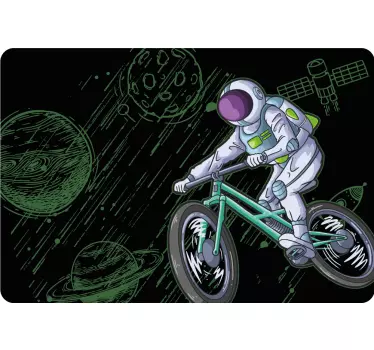 Nálepka na notebook astronaut hrajúci bicykel na oblohe - Tenstickers