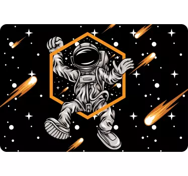 šťastný astronaut ilustrácie nálepky na notebook - Tenstickers