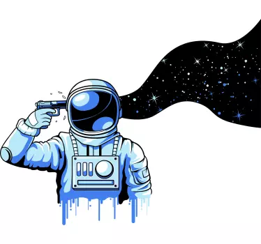 Vesmírna nálepka kozmické snímky astronautov - Tenstickers