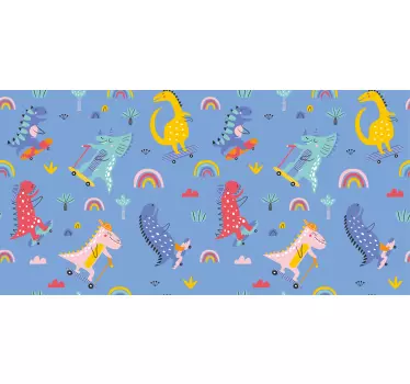 Nálepka pre deti s farebnými vzormi dinosaurov - Tenstickers