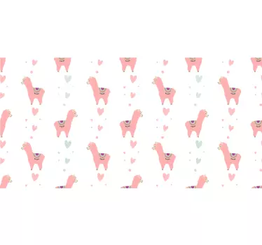 Obtisky so vzorom ružového lama na nábytok - Tenstickers