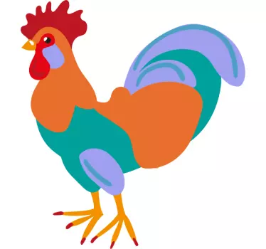 Nálepky farebného realistického kohúta - Tenstickers