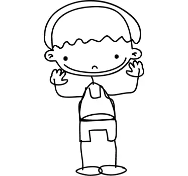 Nálepka pre deti hravá detská postava - Tenstickers