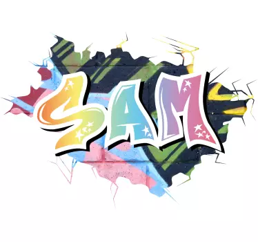 Nálepka pre deti farebná prispôsobiteľná typografia - Tenstickers