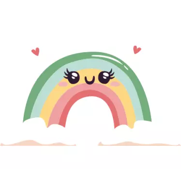 Nálepka pre deti roztomilá dúhová postavička - Tenstickers