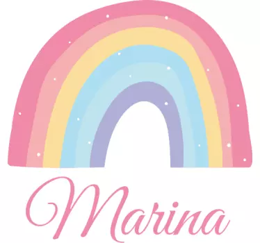 Nálepka pre deti pastelová dúhová grafika - Tenstickers