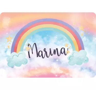 Fantastická dúha s nálepkou na laptop s peknými mrakmi - Tenstickers