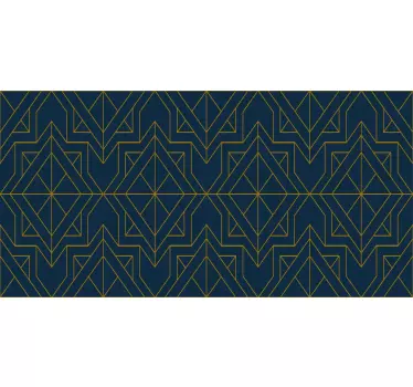 Elegantné obtisky na nábytok v sýto modrom štýle art deco - Tenstickers