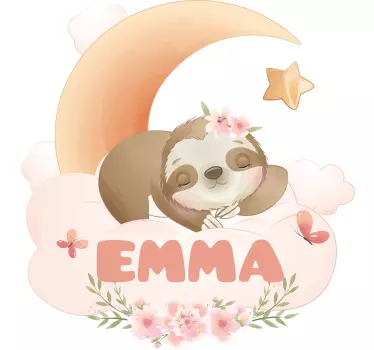 Nálepka pre deti chutná ilustrácia leňochoda - Tenstickers