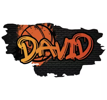 Nálepka pre deti v štýle graffiti basketbalu - Tenstickers