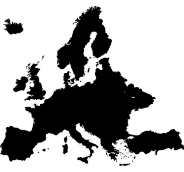 Nálepka na mapu európy - Tenstickers