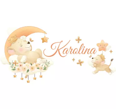 Nálepka pre deti scéna spiacich levov - Tenstickers