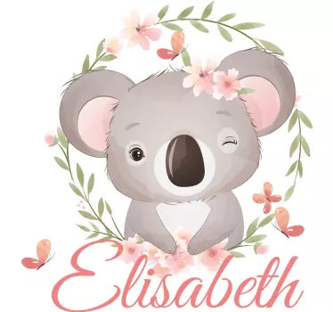 Nálepka pre deti s roztomilou ilustráciou koaly - Tenstickers