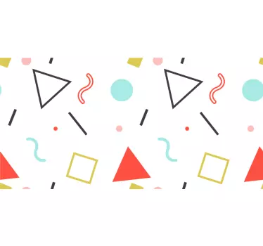 Nálepky na nábytok živé geometrické prvky - Tenstickers