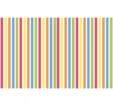Nálepky na nábytok farebný pruhovaný vzor - Tenstickers