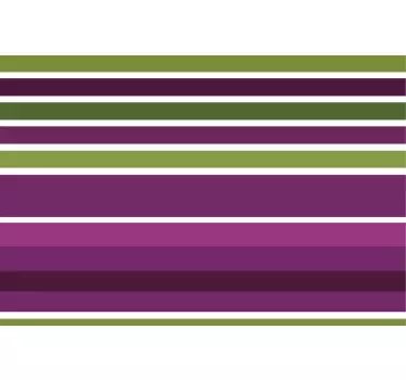Fialové a zelené horizontálne dizajnové obtisky na nábytok - Tenstickers