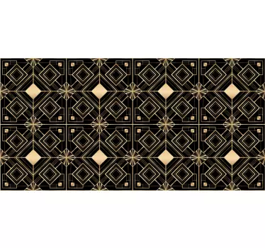 Nálepky na nábytok geometrický zlatý emblém - Tenstickers