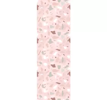 Nálepky na chladničku ružové odtiene terrazzo - Tenstickers