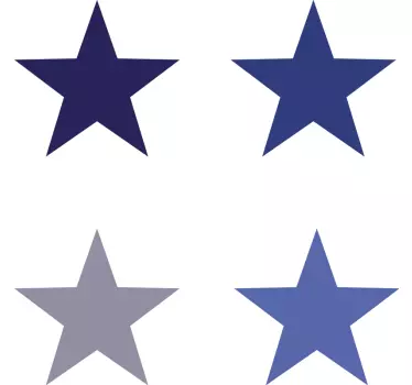 Dekoratívne samolepky s modrými hviezdami - Tenstickers