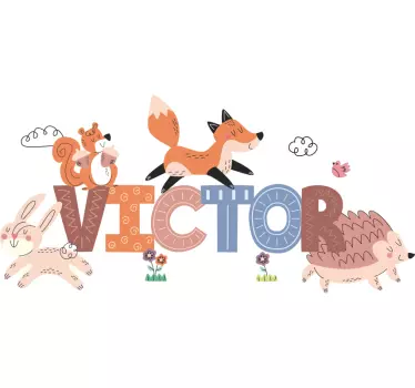Vlastná nálepka s lesnými zvieratkami - Tenstickers