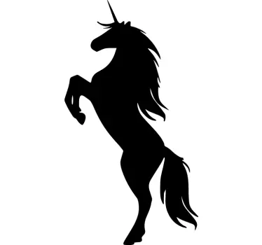 Nálepka na monochromatický jednorožec - Tenstickers