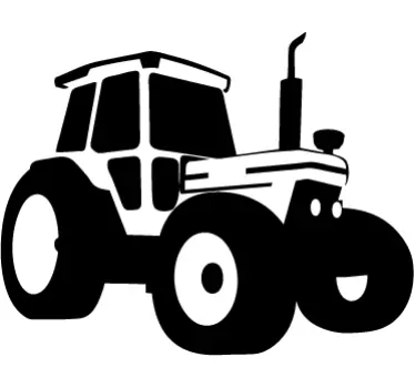 Monochromatická nálepka na stenu traktora - Tenstickers