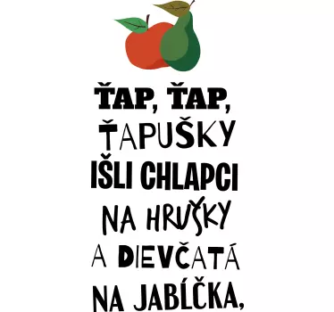 Nálepka Ťap, ťap, ťapušky - Tenstickers
