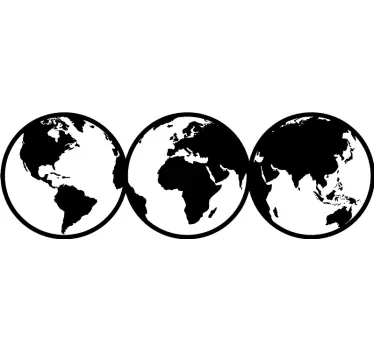 Nálepka na stenu world views - Tenstickers