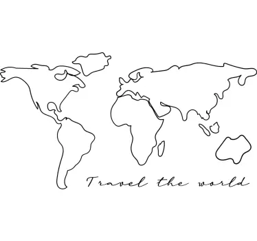 Nálepka s textom travel the world - Tenstickers