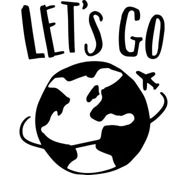 Nálepka na stenu Zem lets go - Tenstickers