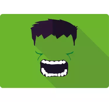 Zelená nálepka na notebook so superhrdinom - Tenstickers