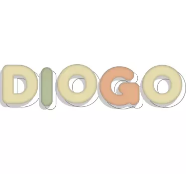 Nálepka pre deti prispôsobiteľný názov tučným písmom - Tenstickers