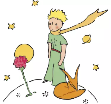 Nálepka malého princa a ružovej steny - Tenstickers