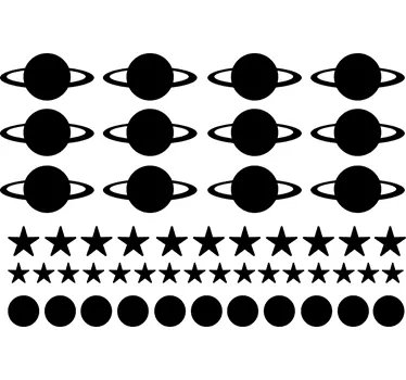 Nálepky na hviezdy a planéty - Tenstickers