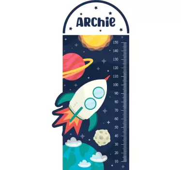Nálepka na stenu s výškou priestoru tabuľka s výškou grafu - Tenstickers