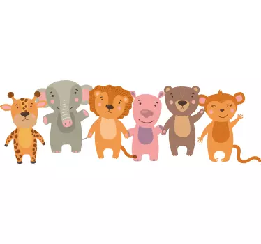 nalepky na stenu lesne zvieratka cabecero dibujos animales - Tenstickers