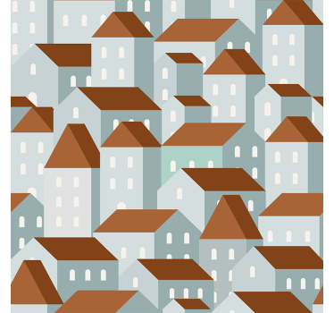 nálepky na nábytok ilustrácia dedinyIlustrácia obce - Tenstickers
