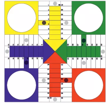 nálepky na nábytok hra ParcheesiParcheesi je veľmi obľúbená hra,  - Tenstickers