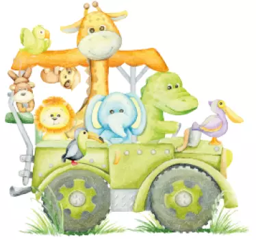 nálepky do detskej izby zvieratá džungle v jepe Zvieratá džungle  - Tenstickers