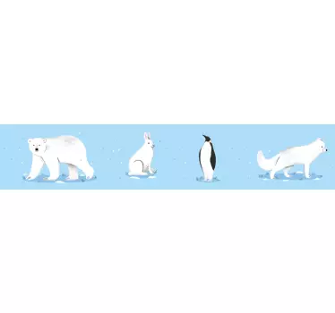 Pásové nalepky na stenu arktické zvieratá - Tenstickers
