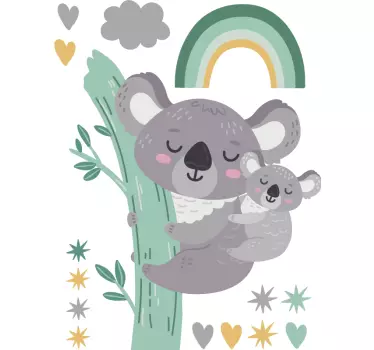 nálepky do detskej izby šťastné koaly - Tenstickers